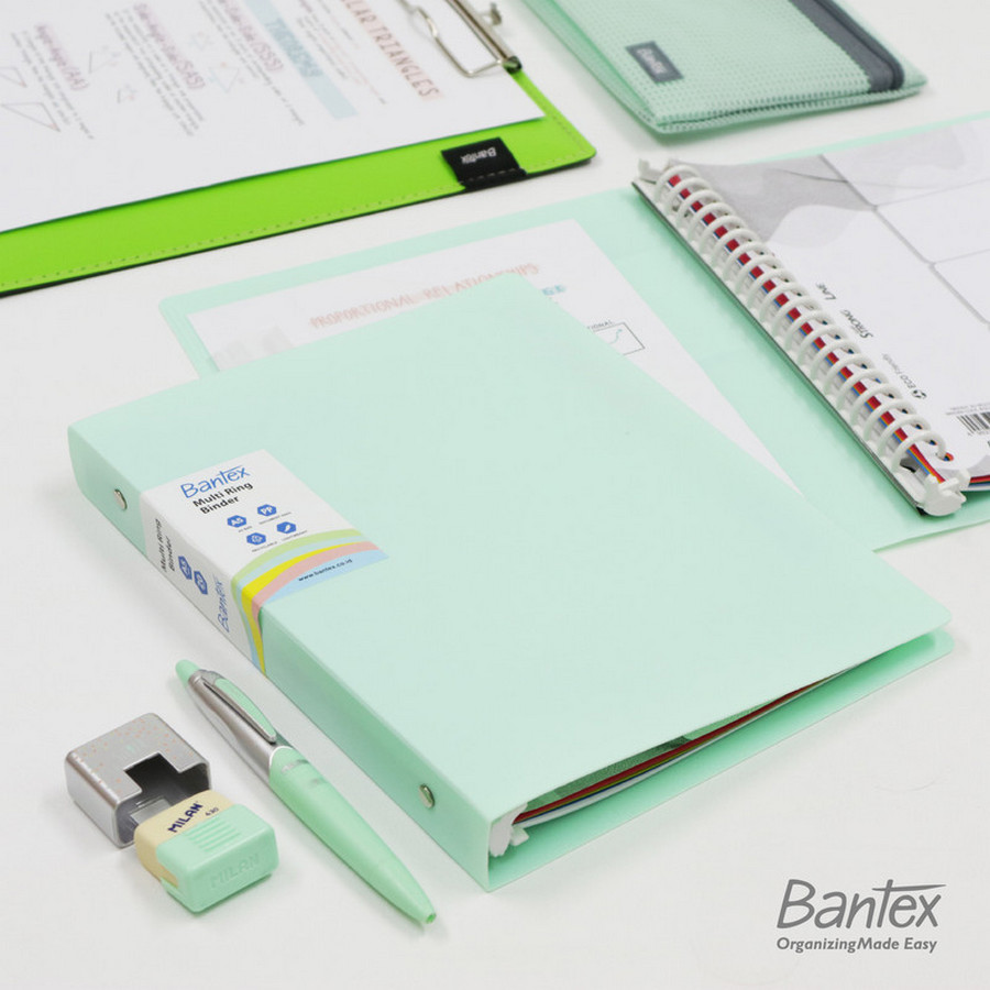 BANTEX A5 Trendy Multi Ring / School Binder / Binder Note 20 Holes